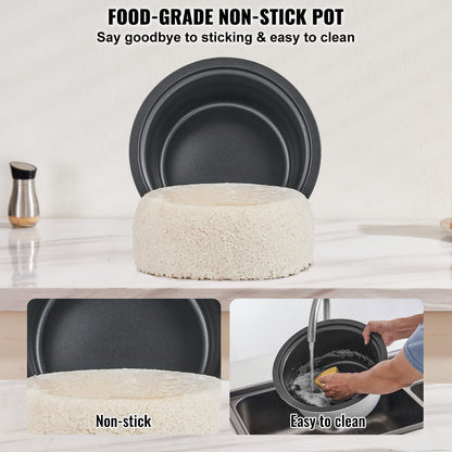 VEVOR Commercial Rice Cooker 8L 40-Cup Non-Stick 1300W Auto Keep-Warm Restaurant Catering