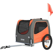 Dog Bike Trailer 30kg Capacity Foldable Quick Release Wheels Orange/Grey