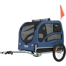 Dog Bike Trailer 45kg Capacity Foldable Quick Release Wheels Blue/Black