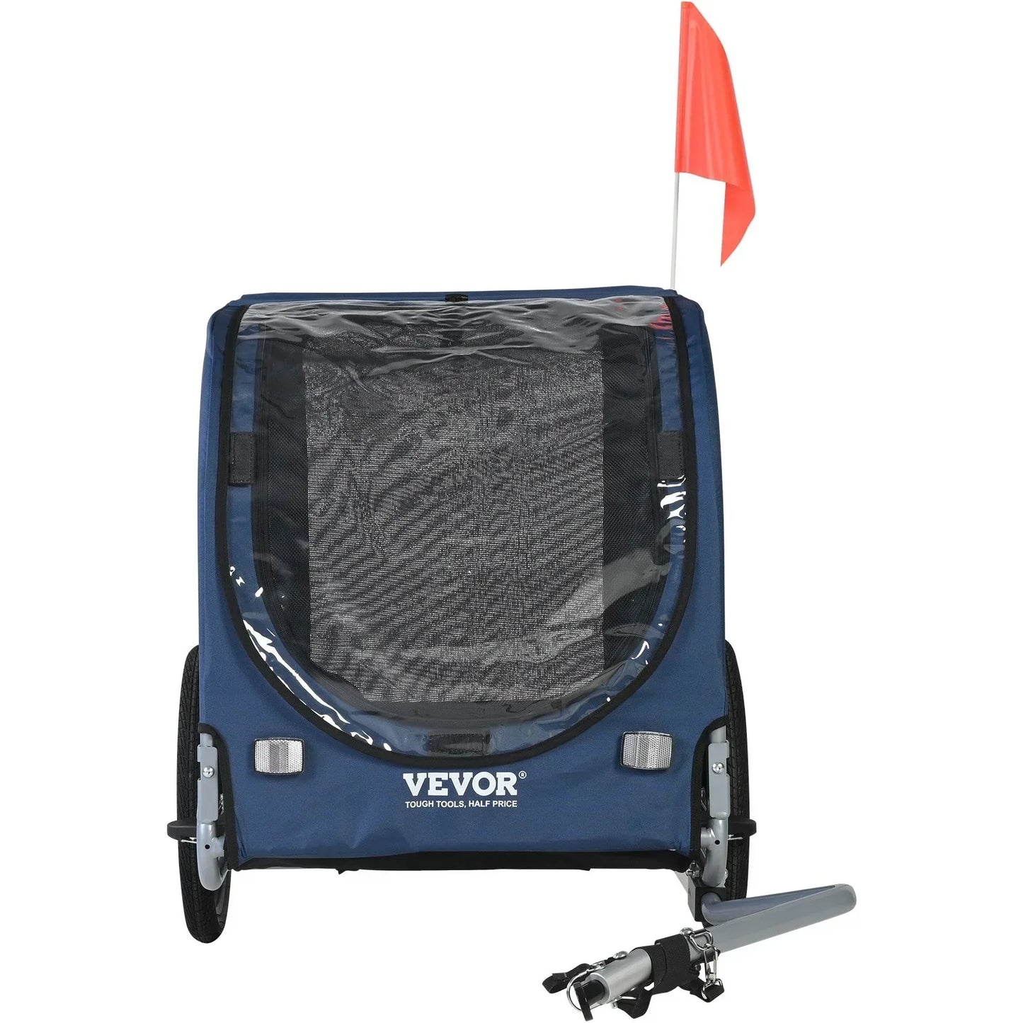 Dog Bike Trailer 45kg Capacity Foldable Quick Release Wheels Blue/Black