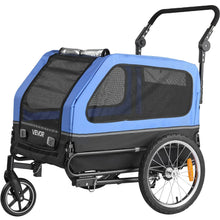 Dog Bike Trailer 2-in-1 Stroller 40kg Capacity Quick Release Wheel