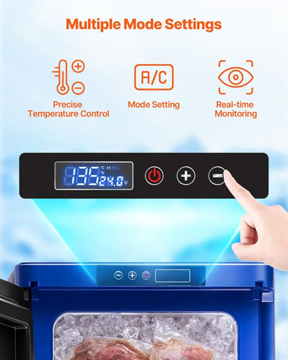 Vevor 35L Portable Car Fridge Freezer - 12V/24V Compressor Cooler