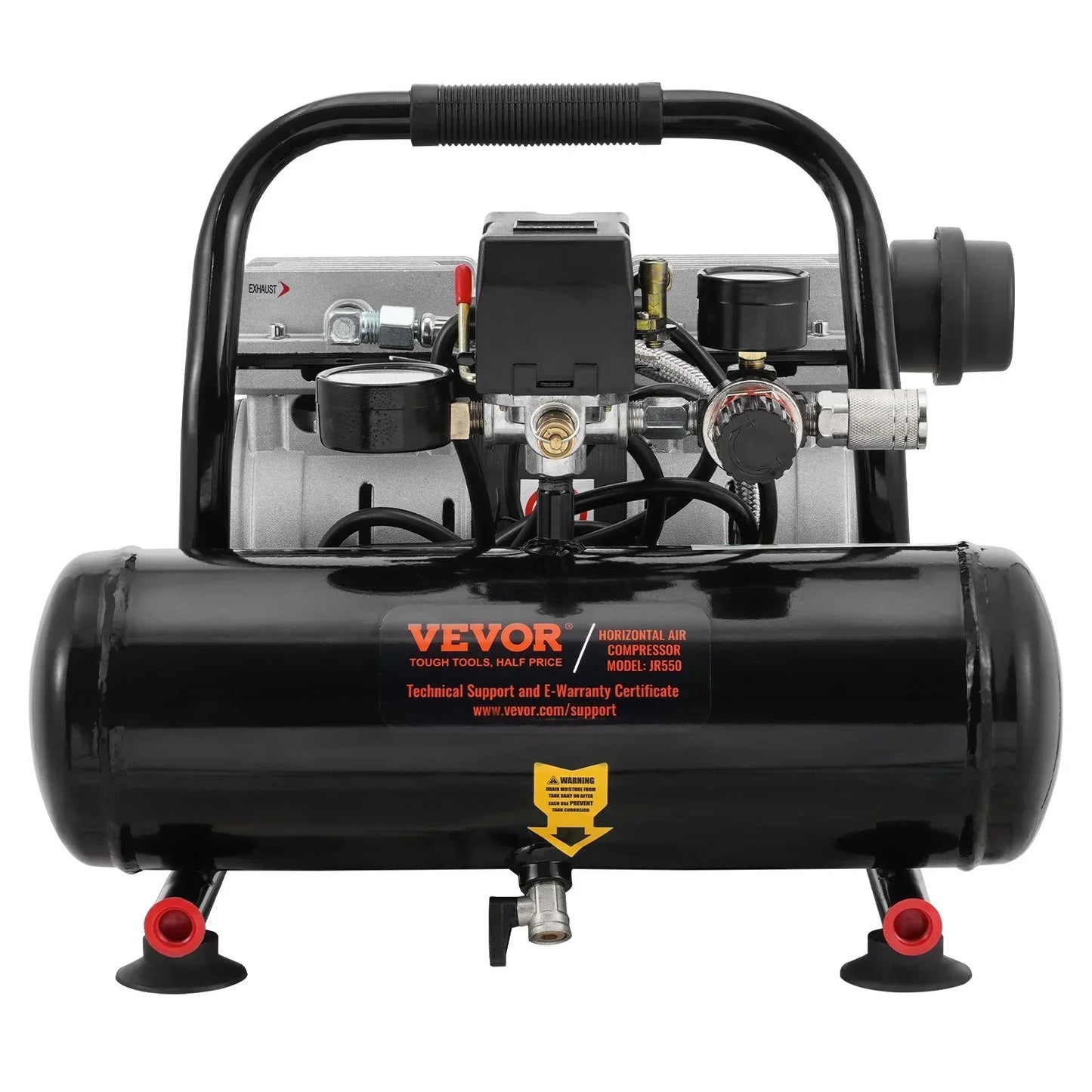 VEVOR 4L Air Compressor Ultra-Compact Portable Oil-Free 7 Bar
