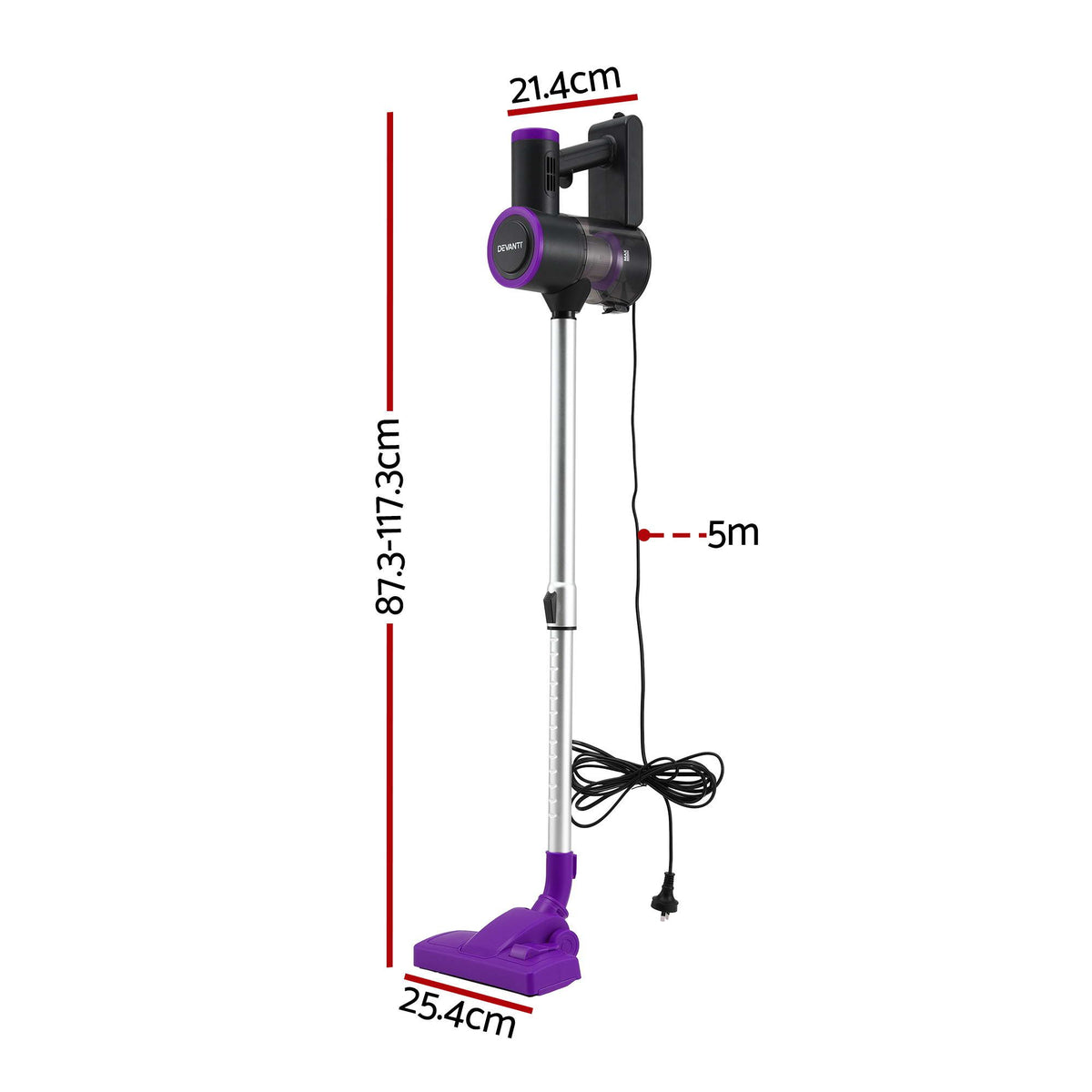 Devanti 3-in-1 Corded Stick Vacuum 16000Pa - Purple - view 2
