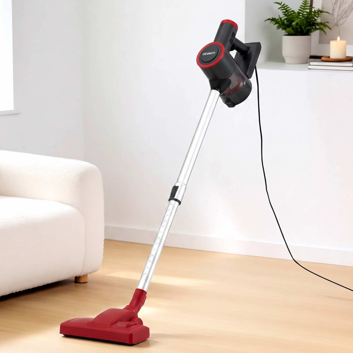 Devanti 3-in-1 Corded Stick Vacuum 16000Pa - Red