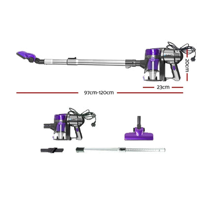 Devanti Stick Vacuum Cleaner Handheld Corded 450W Purple - Stacks Warehouse