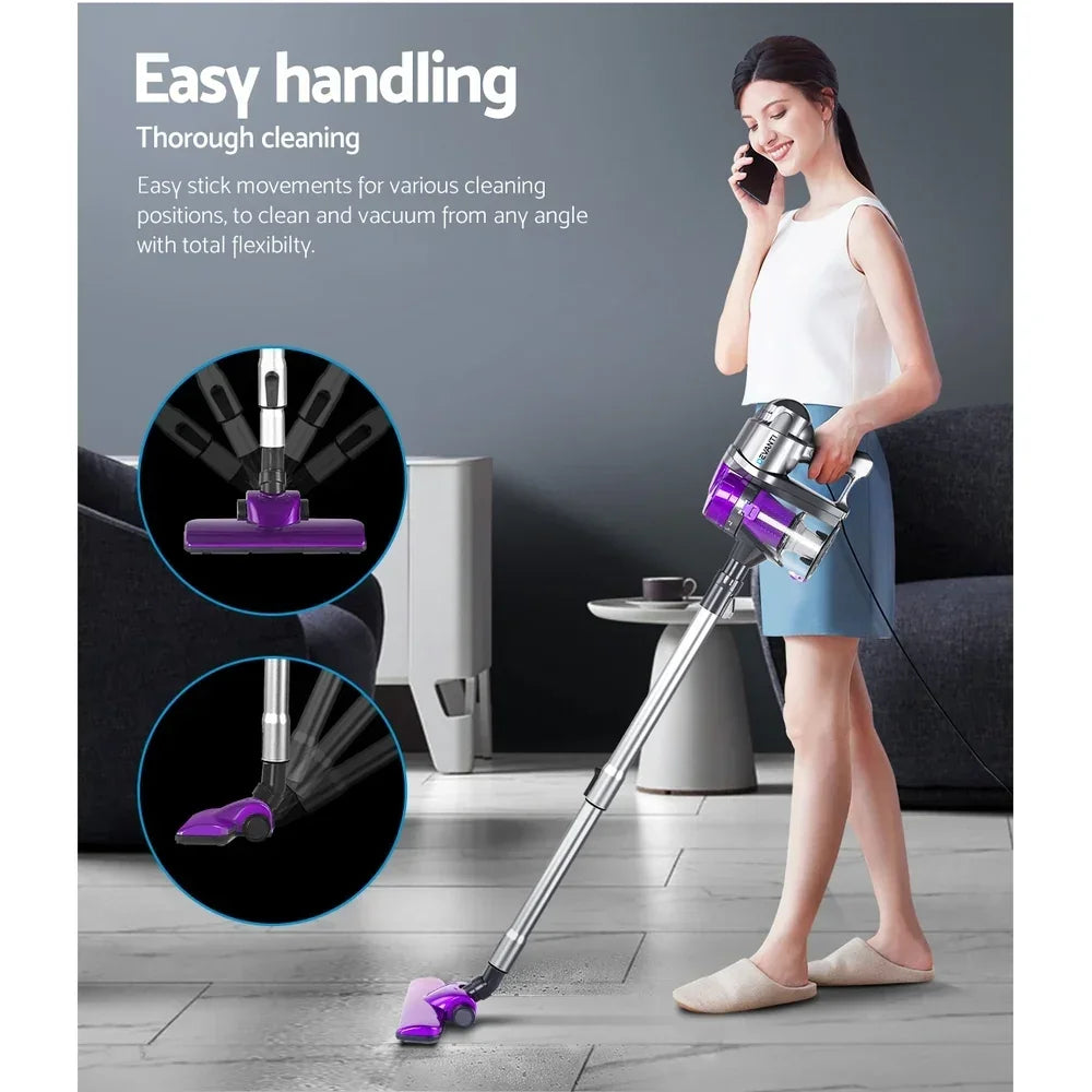 Devanti Stick Vacuum Cleaner Handheld Corded 450W Purple - Stacks Warehouse