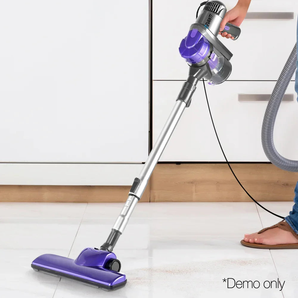 Devanti Stick Vacuum Cleaner Handheld Corded 450W Purple - Stacks Warehouse