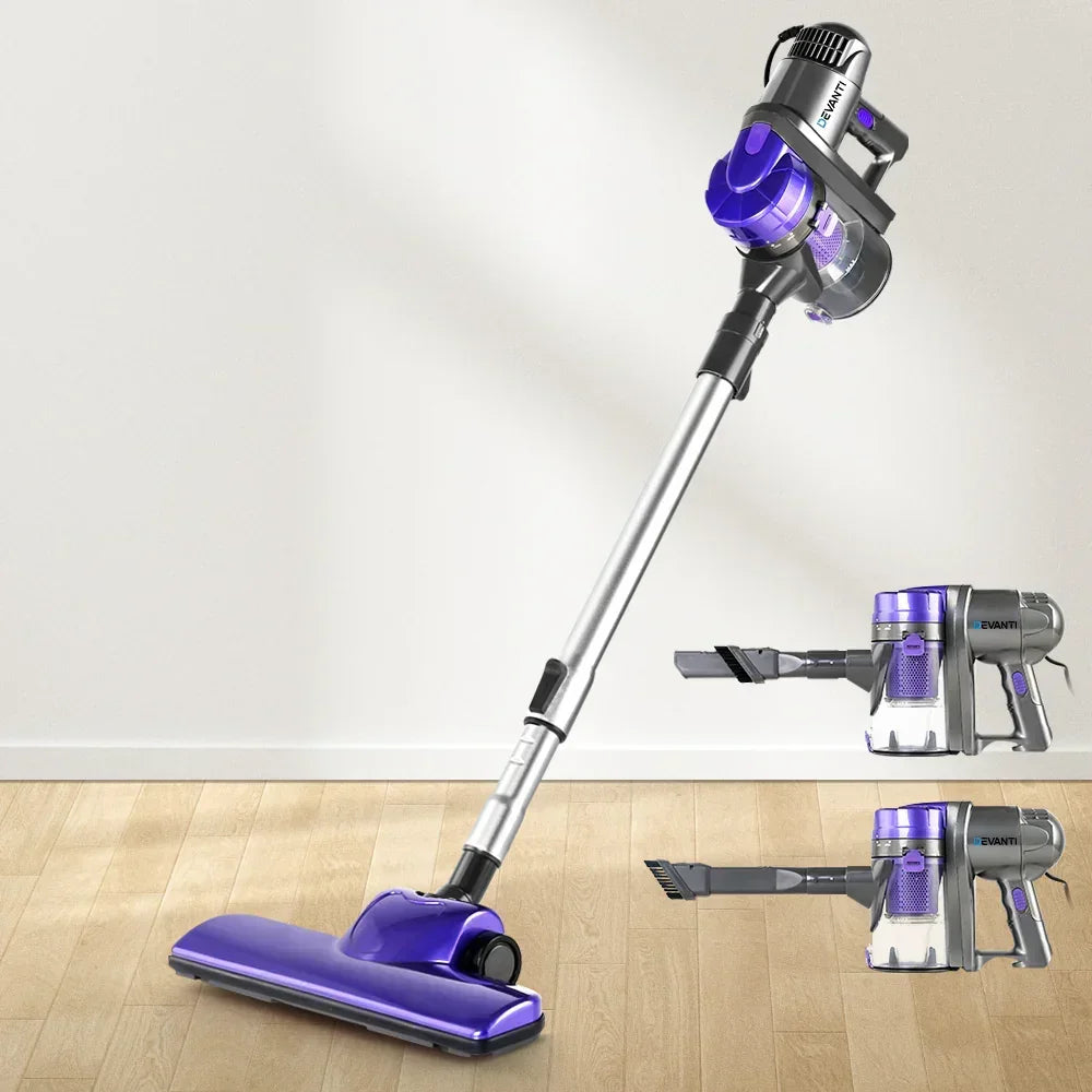Devanti Stick Vacuum Cleaner Handheld Corded 450W Purple - Stacks Warehouse