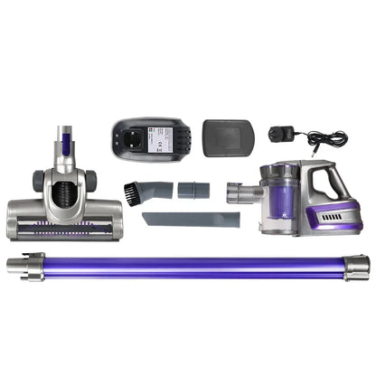 Devanti Stick Vacuum Cleaner Bagless Cordless 150W Purple - Stacks Warehouse