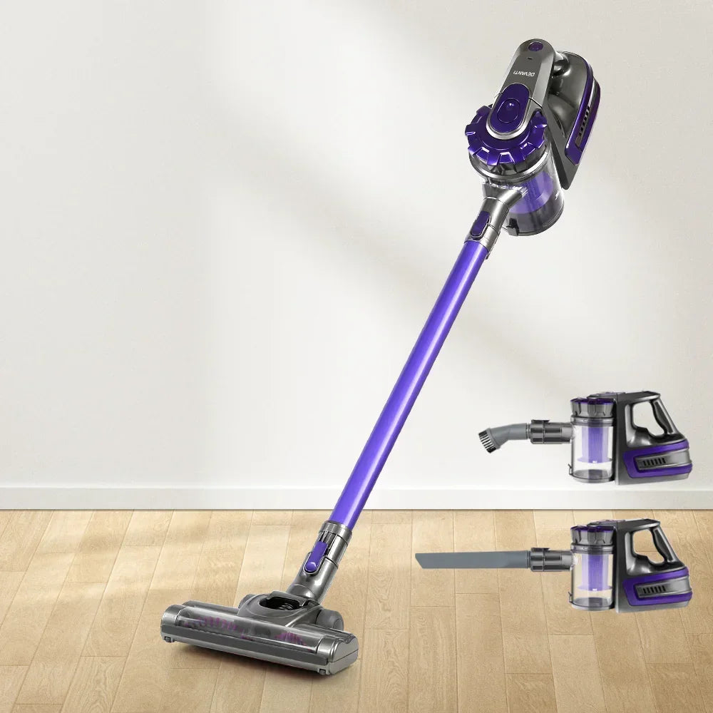 Devanti Stick Vacuum Cleaner Bagless Cordless 150W Purple - Stacks Warehouse