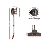 Devanti Stick Vacuum Cleaner Bagless Corded 500W Red - Flea Market