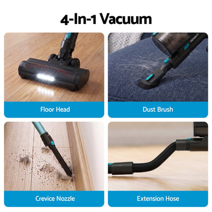 Devanti 30000Pa Cordless Stick Vacuum 4-in-1 - Green - view 7