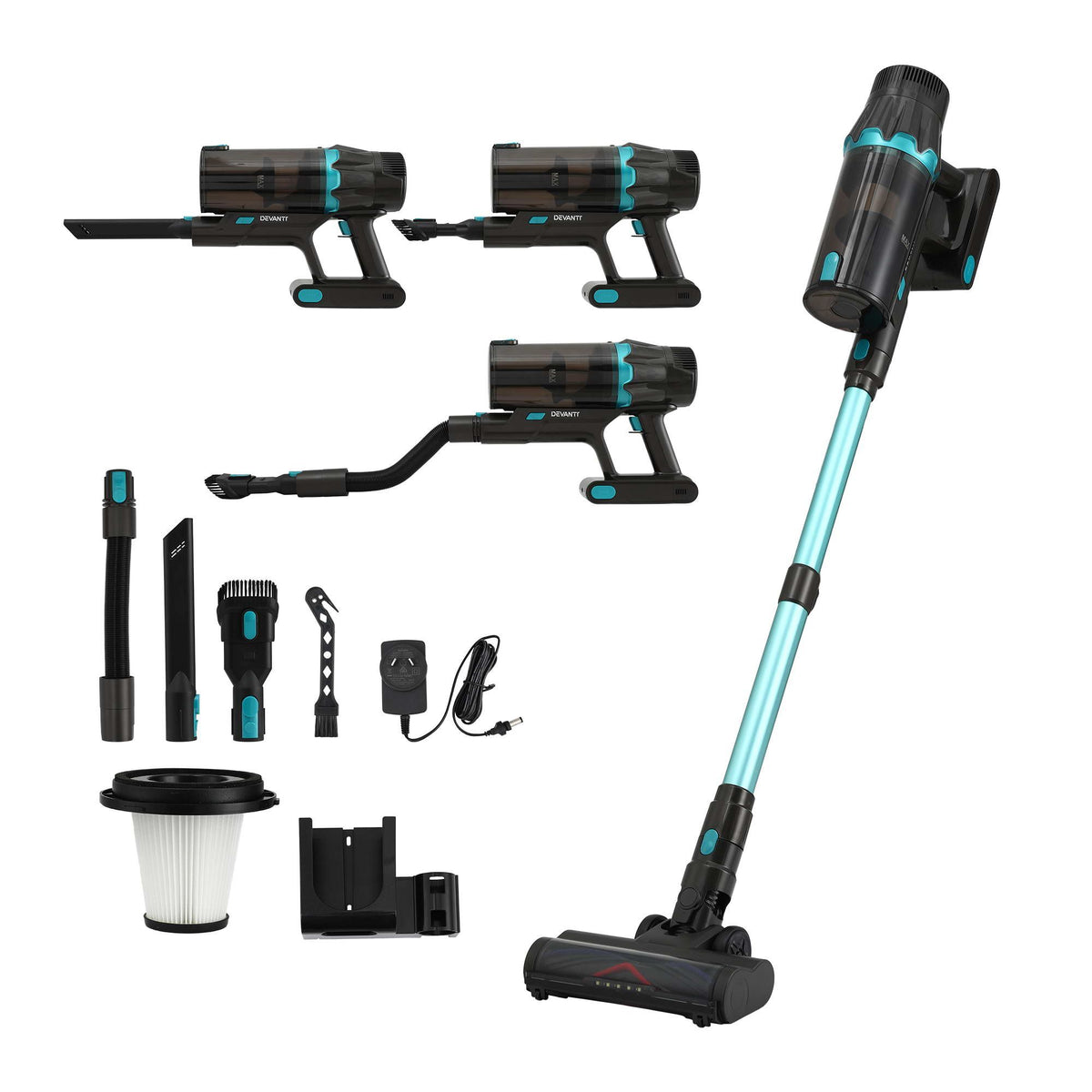 Devanti 30000Pa Cordless Stick Vacuum 4-in-1 - Green - view 9