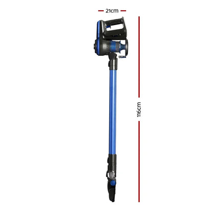 Devanti Stick Vacuum Cleaner Brushless Cordless 250W Blue - Stacks Warehouse