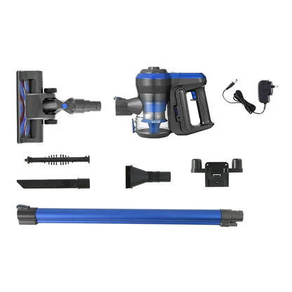 Devanti Stick Vacuum Cleaner Brushless Cordless 250W Blue - Stacks Warehouse