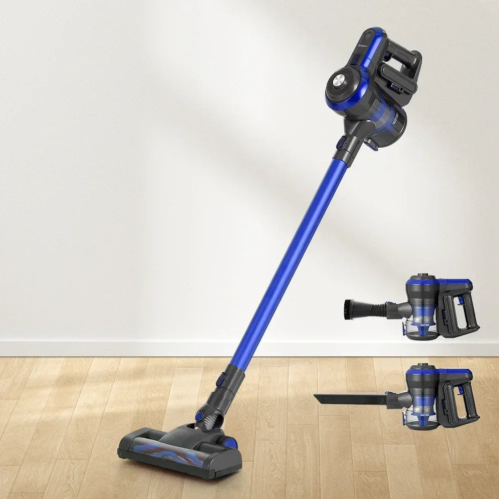 Devanti Stick Vacuum Cleaner Brushless Cordless 250W Blue - Stacks Warehouse