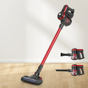 Devanti Stick Vacuum Cleaner Brushless Cordless 250W Red - Flea Market