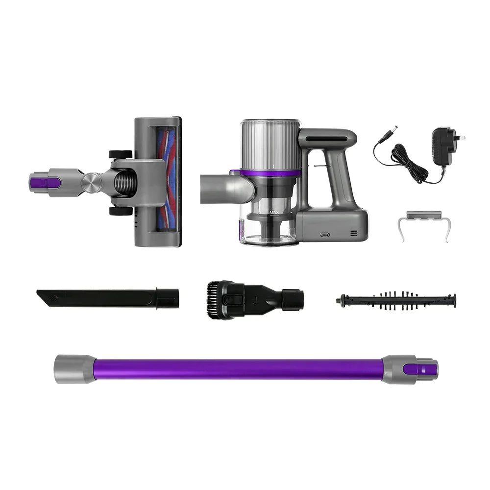 Devanti Stick Vacuum Cleaner Bagless Cordless 120W Purple - Stacks Warehouse