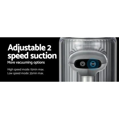 Devanti Stick Vacuum Cleaner Bagless Cordless 120W Purple - Stacks Warehouse