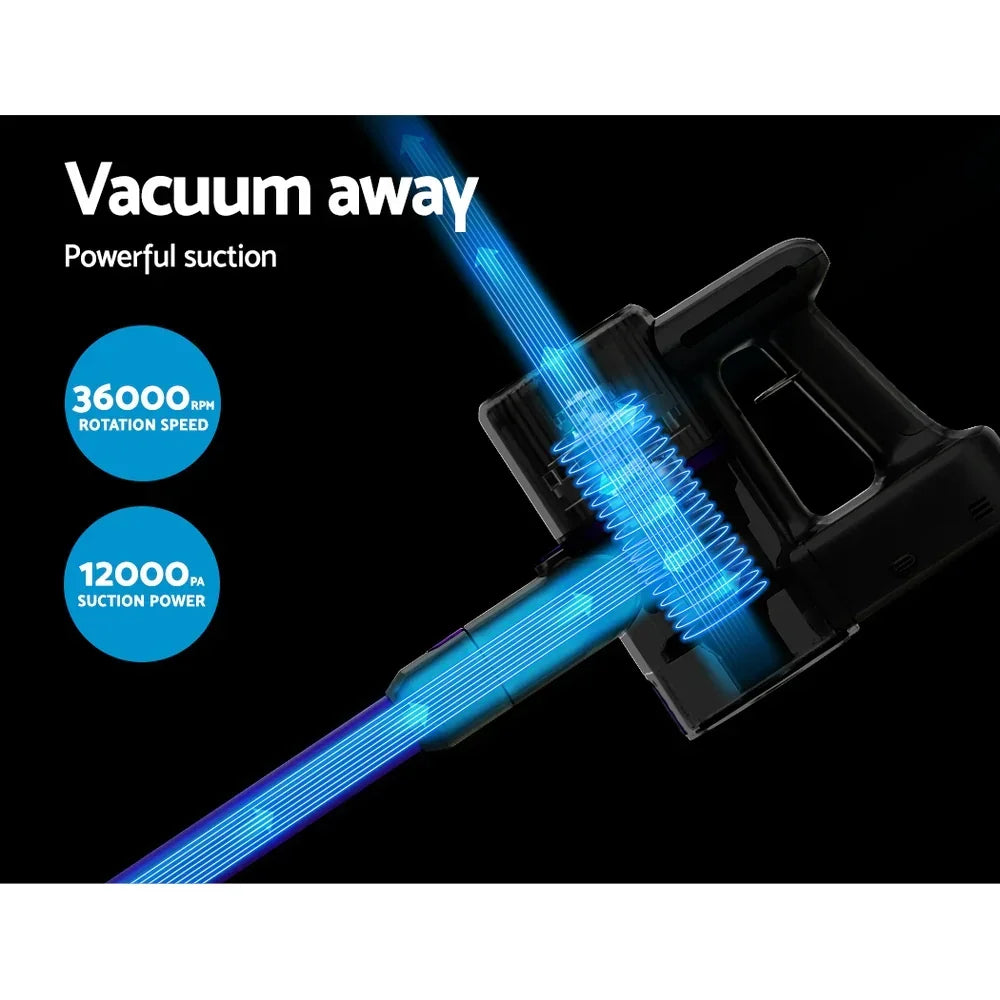 Devanti Stick Vacuum Cleaner Bagless Cordless 120W Purple - Stacks Warehouse