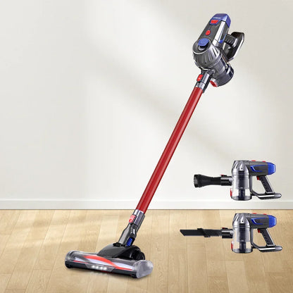 Devanti Stick Vacuum Cleaner Bagless Cordless Red 150W - Stacks Warehouse