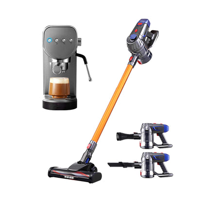 Devanti K7 Cordless Vacuum Plus Espresso Coffee Machine