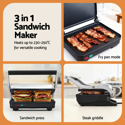 Devanti K7 Cordless Vacuum Plus Sandwich Maker Panini Press