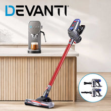 Devanti K7 Cordless Vacuum Plus Espresso Coffee Machine Red