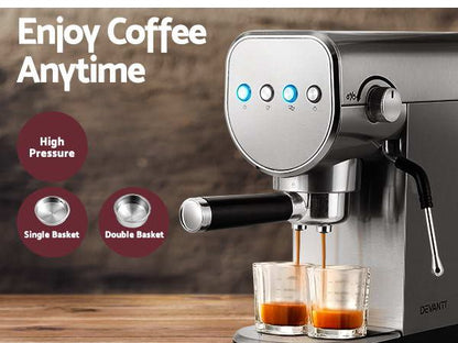 Devanti K7 Cordless Vacuum Plus Espresso Coffee Machine Red