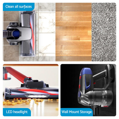 Devanti K7 Cordless Vacuum Plus Coffee Machine Red Deluxe