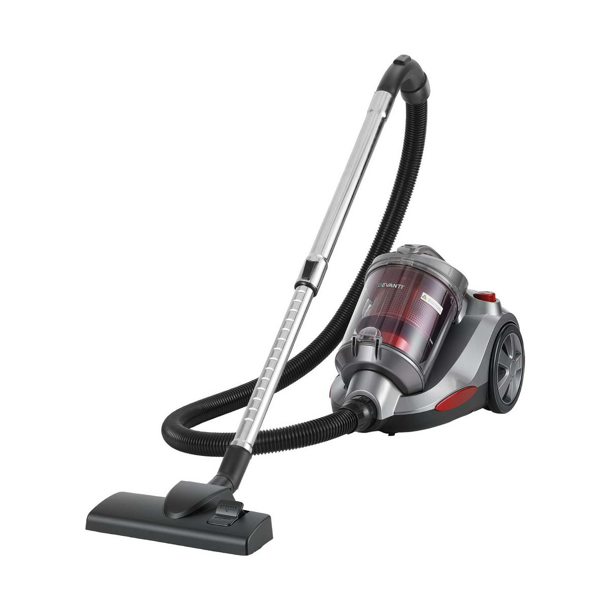 Devanti 2000W Bagless Canister Vacuum 4L - Red - view 3