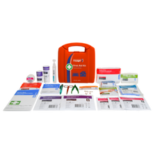 VOYAGER 2 Series plastic neat first aid kit, fully stocked in a 17.5 x 7 x 19cm wall mountable case