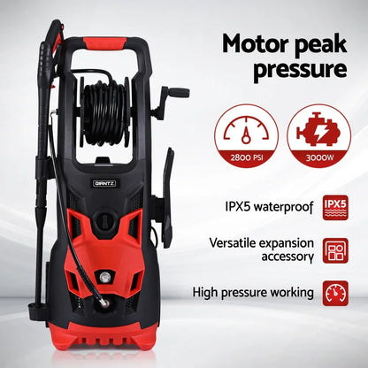 Giantz 2800PSI Electric Pressure Washer - 30M Hose Water Cleaner