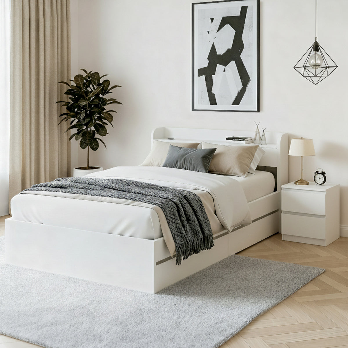 Artiss AURA single bed frame measuring 211 x 96 x 70cm with a 150kg weight capacity