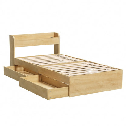Open space underneath the Artiss AURA king single bed frame for extra storage
