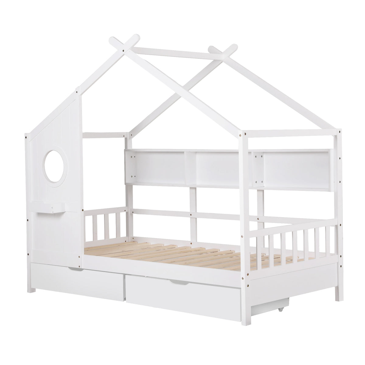 Artiss DREGO house bed frame sized for a standard Australian single mattress