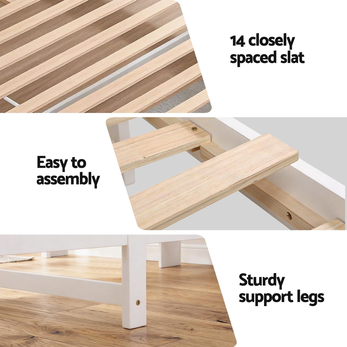 Artiss single bed frame measuring 211 x 98 x 101.5 cm, fits an Australian single mattress