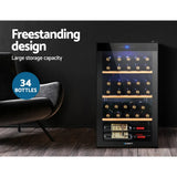 Devanti 34 Bottle Wine Fridge - Black