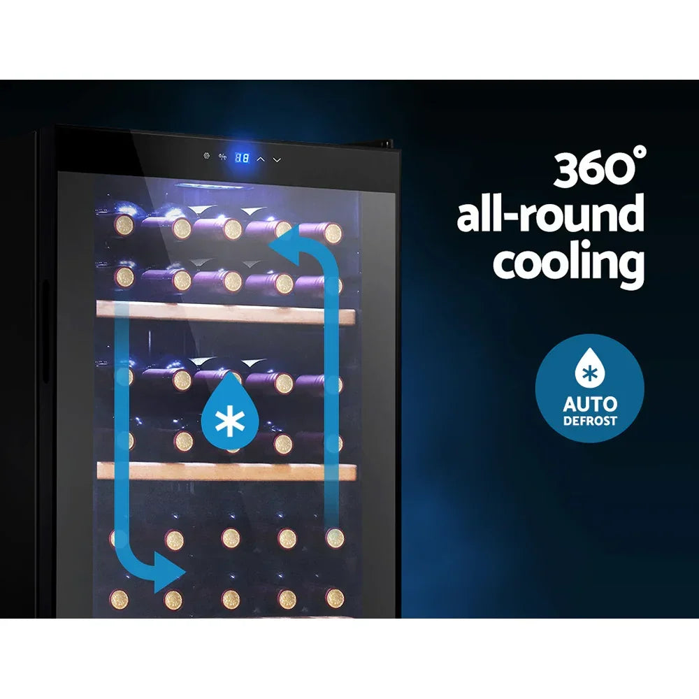 Devanti 34 Bottle Wine Fridge - Black