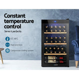 Devanti 34 Bottle Wine Fridge - Black