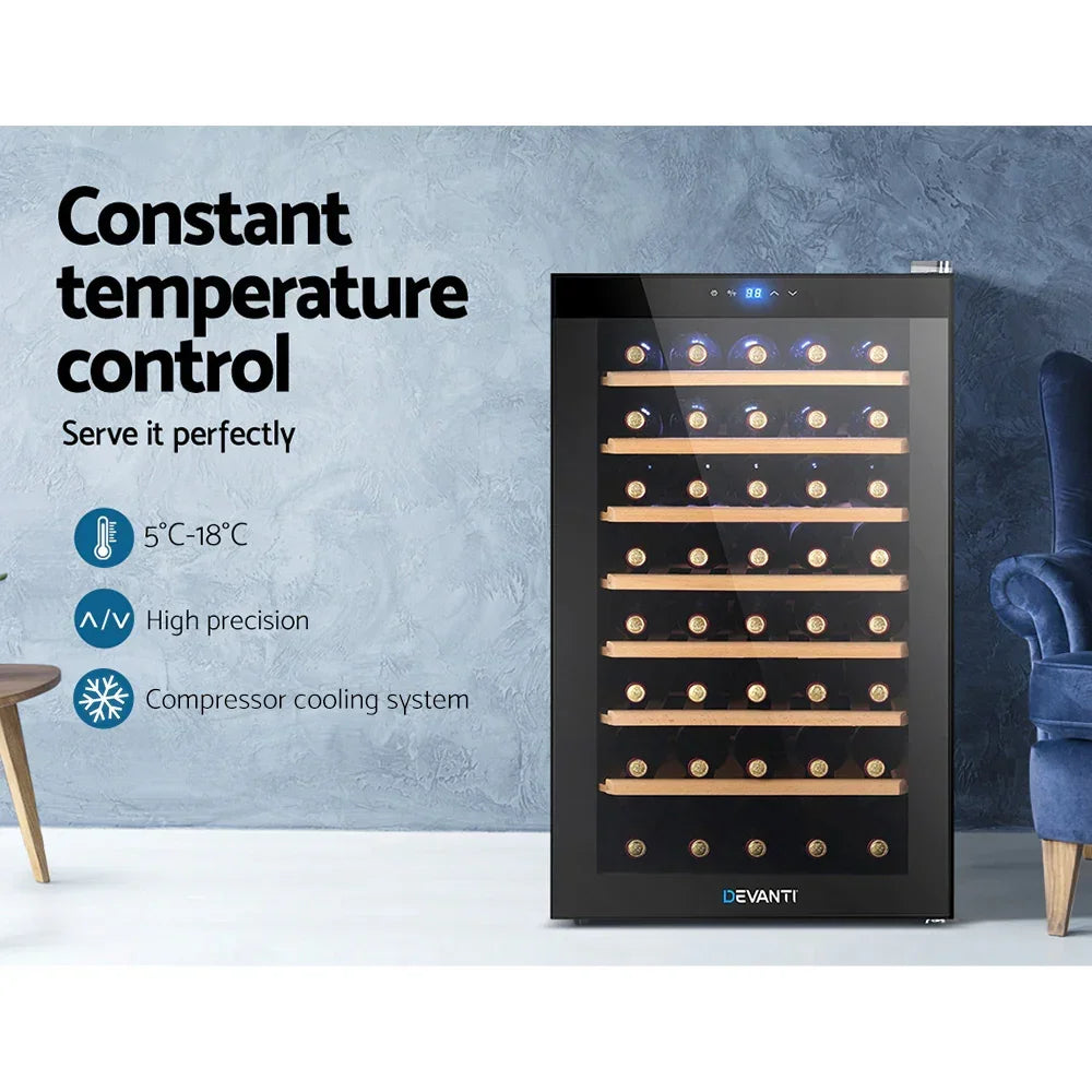 Devanti 51 Bottle Wine Fridge - Black