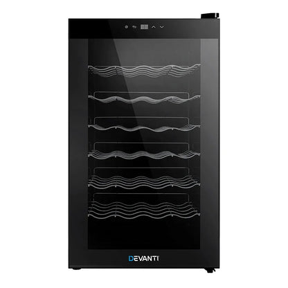 Devanti 28 Bottle Wine Fridge - Black