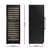 Devanti 128 Bottle Dual Zone Wine Fridge - Black