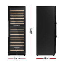 Devanti 128 Bottle Dual Zone Wine Fridge - Black