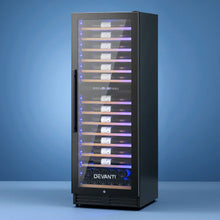 Devanti 128 Bottle Dual Zone Wine Fridge - Black
