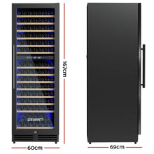 Devanti 154 Bottle Dual Zone Wine Fridge - Black