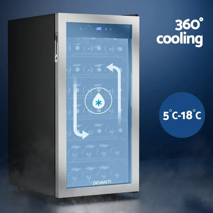 Devanti 42 Bottle Wine Fridge - Black