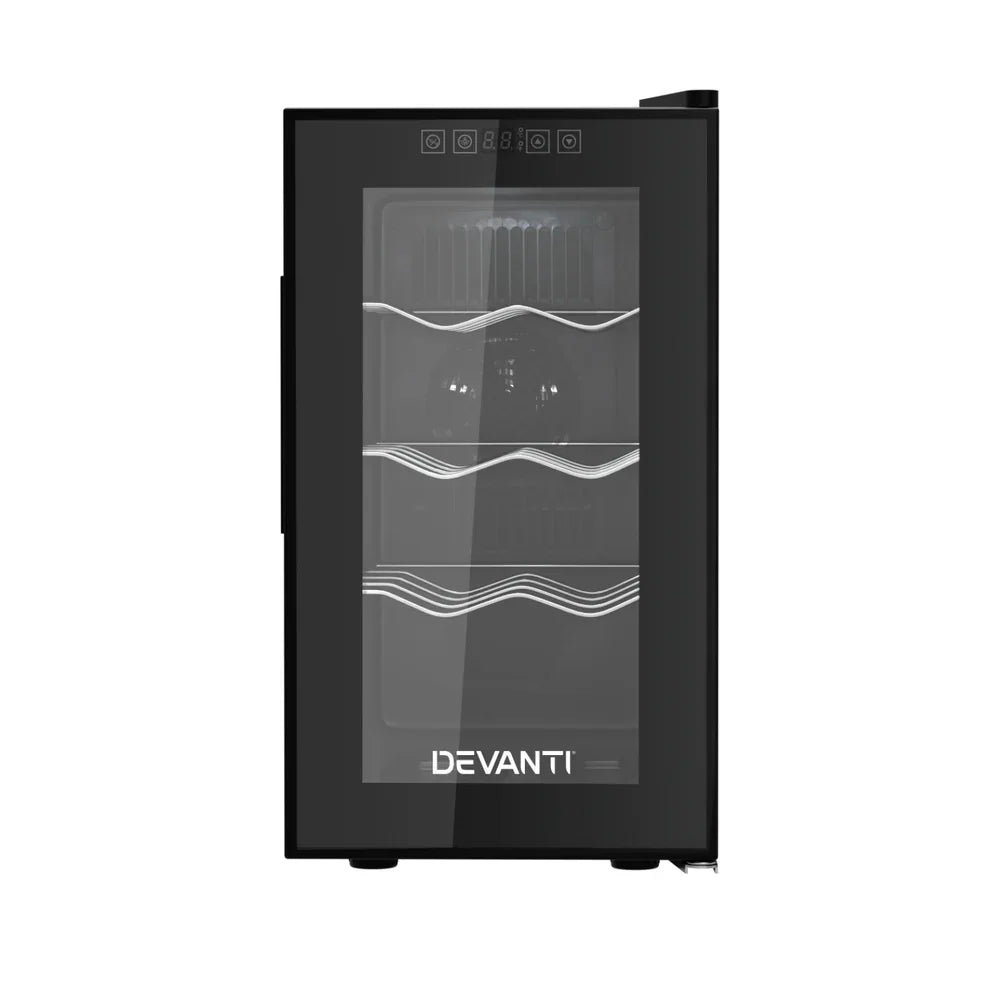 Devanti 8 Bottle Wine Fridge - Black