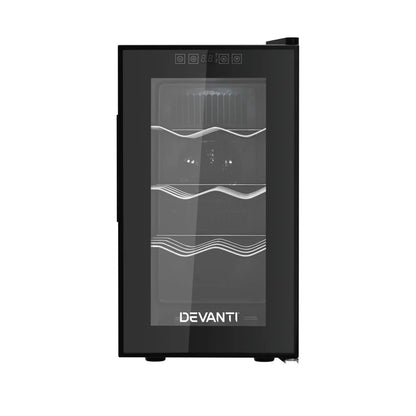 Devanti 8 Bottle Wine Fridge - Black
